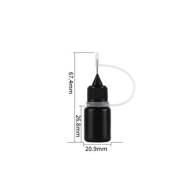 China Black PE Needle Cap Tip Empty Ejuice Vape Juice Bottle Light Resistant Silicone Ring for sale