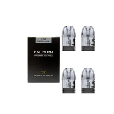 China Uwell Caliburn A2S Empty Pod Cartridges 1.2ohm 2ml Replacement 4pcs for sale