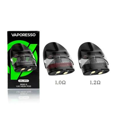 中国 Vaporesso Zero S Cartridge 2ml 1.2ohm Top Filling MTL Vaping Empty Pod Cartridges 販売のため
