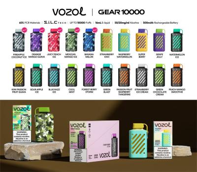 Cina vozol Gear 10000 puffs Disposable 500mAh 20 ml VAMT Mesh Coil Vape Kit in vendita