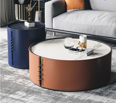 Chine Round Hotel Coffee Tables Italian Style  Light Luxurious PU Finish Tea Table à vendre