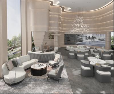 China Modern Hotel Lobby Furniture With Metal Elments Light Color Eco Friendly à venda