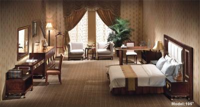 China Certificación de rey Bedroom Sets With ISO18001 de madera sólida del color de la nuez en venta