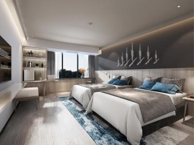 中国 ISO14001標準的なホテルの客室の家具の最小主義の寝室の家具はカスタマイズされて置く 販売のため