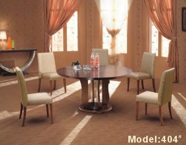 China Tabla de madera del comedor de 5 personas de los muebles del restaurante del hotel de la tapicería de Gelaimei en venta