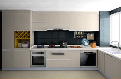 China ISO14001 personalizou o armário de cozinha estratificado luxuoso ajustou armários de cozinha brancos acrílicos à venda