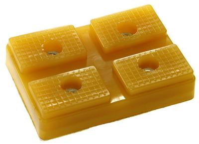 China Yellow Car Lift Accessories Eight Square 2 Post Car Lift Rubber Pads for sale