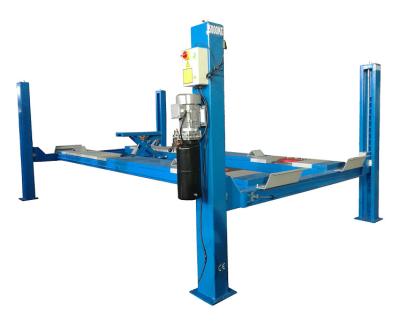 China 4 Post Wheel Alignment Lift Rack Manual Lock Lift Height 1900mm for sale