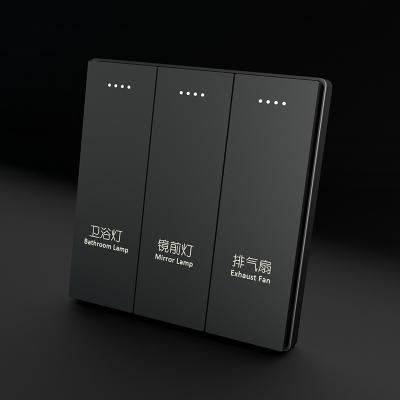 China Smart Zigbee Switches Customized Black Wall Switch for Tuya APP Control in Smart Home for sale