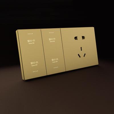 China Champagne Gold Programmable Smart Light Switch AC110V Wifi Light Timer Switch for sale