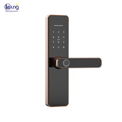 China Tuya TTlock llave electrónica de código de cerradura de la puerta de bronce rojo código táctil de cerradura de la puerta en venta
