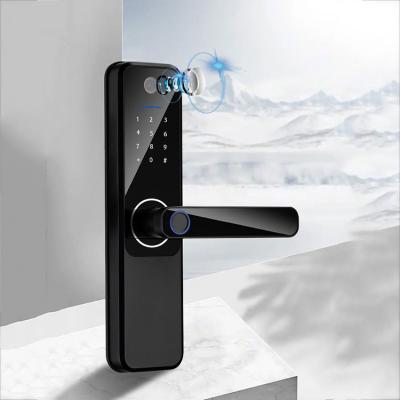 China Cerradura de puerta de cámara con código y huella digital Cerradura de puerta de código a prueba de agua en venta