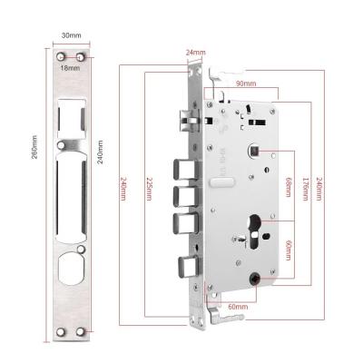 China Stainless Steel Smart Mortise Lock With Digital Finger Print Key Card for sale