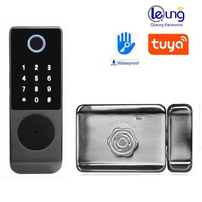 China Bloqueio seguro preto TTLOCK Bloqueio inteligente Tuya Bloqueio digital de impressão digital com porta USB à venda