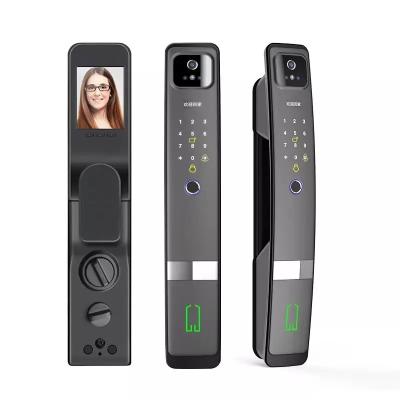 Китай Серый 9 языков Smart Face Lock отпечаток пальца Face ID дверной замок продается