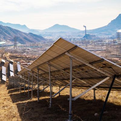 China Sistema de montaje fijo GQ-F, montaje fotovoltaico de montaña, galvanizado en caliente y chapado en Al-Mg-Zn, acero de alta resistencia en venta