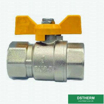 China Butterfly Handle Forged Brass Ball Valve High Pressure Gas Pipe Valve for sale
