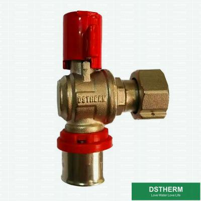 China Lockable Brass Union Ball Valve With Press Connector 1/2