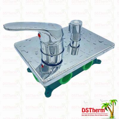 China Four Ways Square Panel PPR Mixer Shower Valve For Sanitary Ware for sale