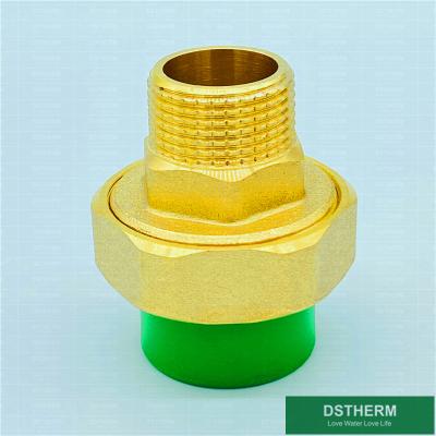 China Customized Brass Color Heavier Ppr Fittings Threaded Union Male And Female ODM for sale