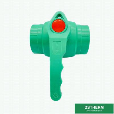 China Ppr Ball Valve Customized Green Handle Ppr Plastic Ball Valve Brass Ball Strong Designs Big Flow for sale