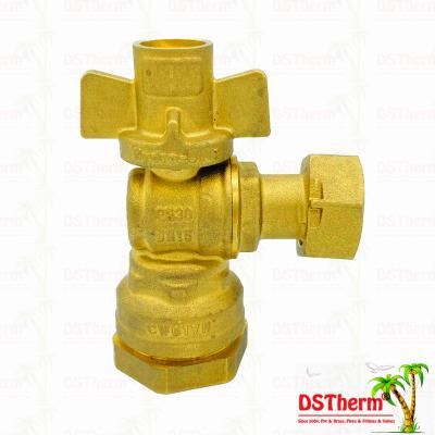 China Water Control Single Union Ball Valve With Brass Handle With Female Threaded Connector for sale