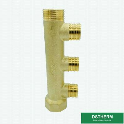 China Three Ways Brass Water Manifolds For Pex Pipe With Slide Fittings for sale