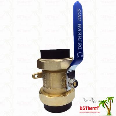 China ISO Standard Big Size Heavier Type Ppr Brass PPR Double Union Ball Valve 75mm for sale