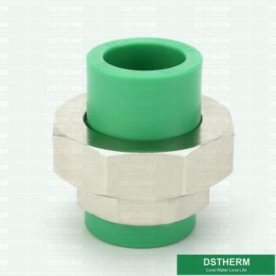 China Ppr Pipe Accessories Ppr Female Threaded Union Green Color for sale