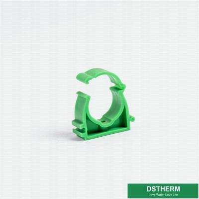 China 20mm Ppr Pipe Accessories Plastic Pipe Clamp Clip Green Color For Water Supply for sale