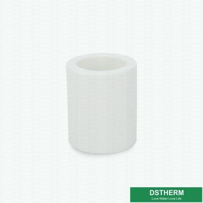 China Round Head Code White PPR Plastic Water Pipe Fittings Coupler With Smooth Surface for sale