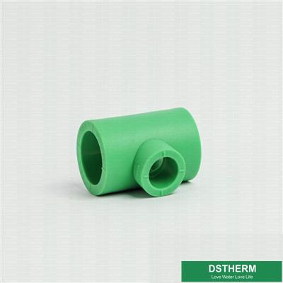 China Casting Ppr Pipe Fittings Green Color , Iso9001 Ce Approval Ppr Reducing Tee for sale