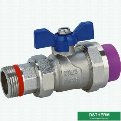 China Anti Corrosion Butterfly Handle PPR Double Union Ball Valve for sale