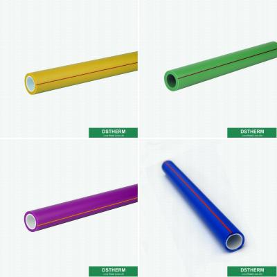 China Colorful Ppr Polypropylene Water Supply Pipe Ppr Plastic Water Pipe Smooth Inner Walls for sale