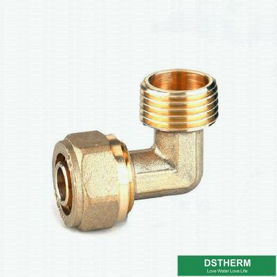 China Customized Logo Brass Color PEX Brass Fittings Screw Fittings Middle Weight for sale