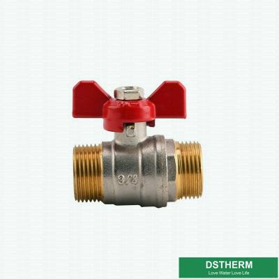 China High Pressure Double Male Threaded Forged Brass Ball Valve Mini Brass Ball Valve for sale