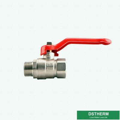 China Mini Brass Ball Valve Red Long Handle Male Female Threaded Forged Brass Ball Valve for sale