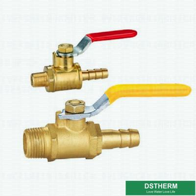 China Mini Brass Ball Valve Male To Hose Barb With Level Handle Customized Sizes And Logo for sale
