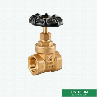 China Customized 200 WOG BSPT NPT Big Style Brass Gate Valve  With Black Iron Handle for sale