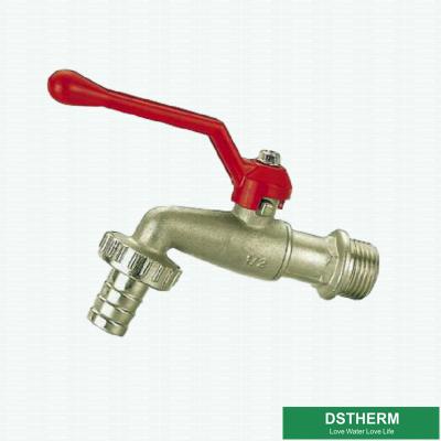 China For Washing Machines Aluminum Handle Brass Tap Customized Brand Middle Weight Brass Ball Bibcock Valve for sale