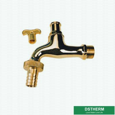 China Lockable Plated Male Threaded Brass Bibcock Valve for sale