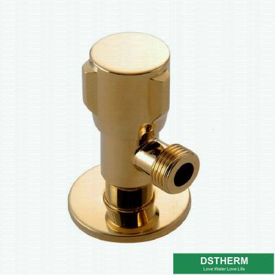 China Shower Room Accessories PN25 CW617N Brass Angle Valve Gold Color Popular Design for sale