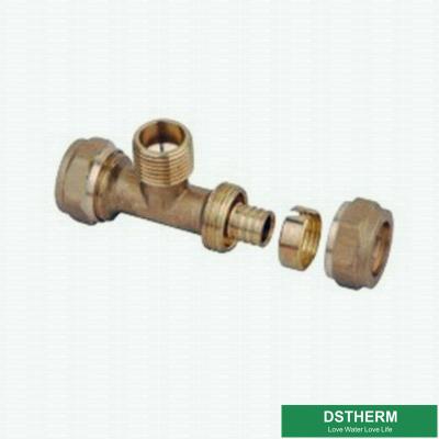 China Male Threaded Tee Pex Brass Fittings Nickel Plated Screw Fittings for sale