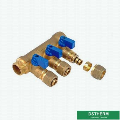 China Two Ways To Six Ways Brass Water Separators Manifolds For Pex Pipe Customized Logo And Package for sale