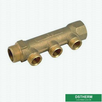 China Two Ways To Six Ways Brass Water Separators Manifolds For Pex Pipe With Male Screw Fittings For Hot  Water Supplying for sale