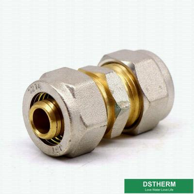 China Customized Equal Threaded Coupling Compression Brass Fittings Screw Fittings For Pex Aluminum Pex Pipe for sale