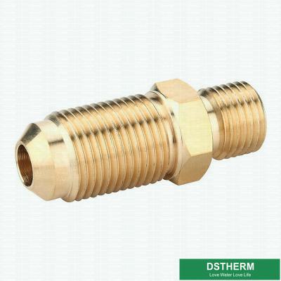 China Sae 45-Degree Male Threaded Coupling Nipple Pipe Fitting Copper Pipe Flare Fitting for sale