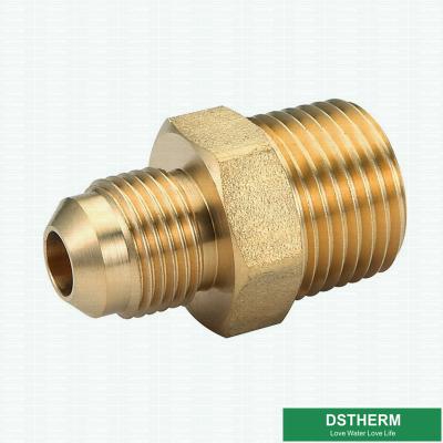 China 45 Degrees Brass Flared Fittings Male Thread Reducer Coupling C37700 for sale