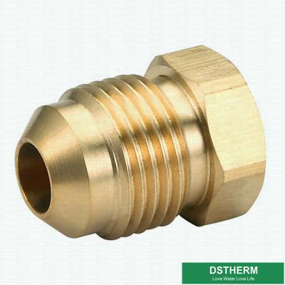 China NPT Threaded Flare Fittings Male Threaded C37700 Brass Flare Fitting Flare Long Pipe Plug Fittings for sale