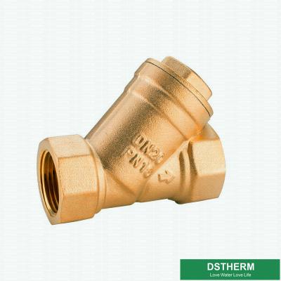 China Customized Heavier Type DN15 Brass Y Type Strainer Check Valve With Ss Net for sale